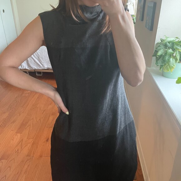 Zara High Neck Color block Sleeveless Shift Dress - Picture 3 of 10